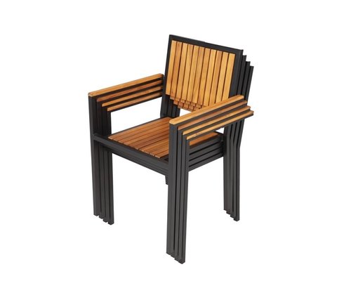 M&T Fauteuil cadre en métal noir  " Le Zoute "