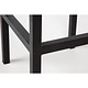 M & T  Tafel rechthoekig 180 x 90 x h 74 cm zwart metalen frame " Le Zoute "