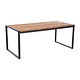 M & T  Table rectangular 180 x 90 x h 74 cm  black metal frame  " Le Zoute "