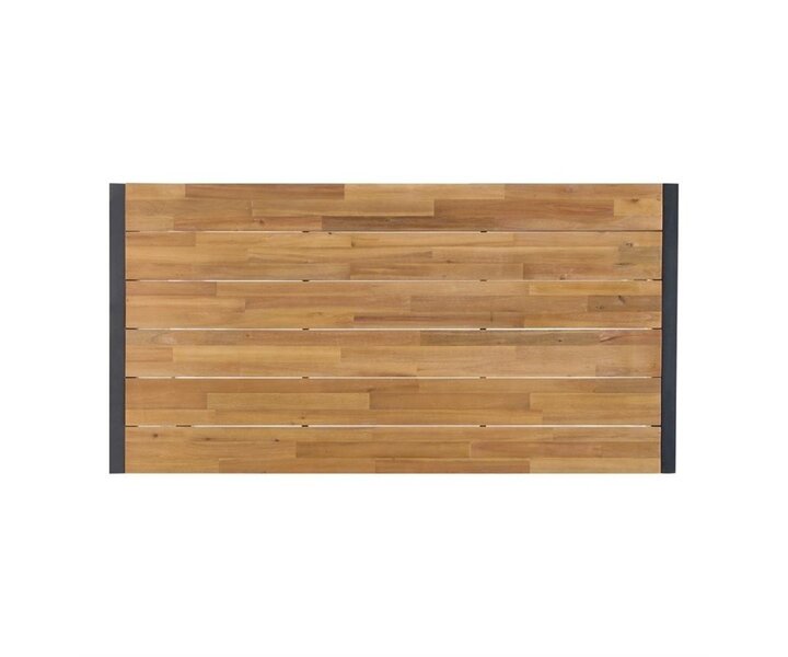 M&T Tafel rechthoekig 180 x 90 x h 74 cm zwart metalen frame " Le Zoute "