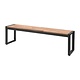 M & T  Bench 160 x 38 x h 45 cm black metal frame  " Le Zoute "