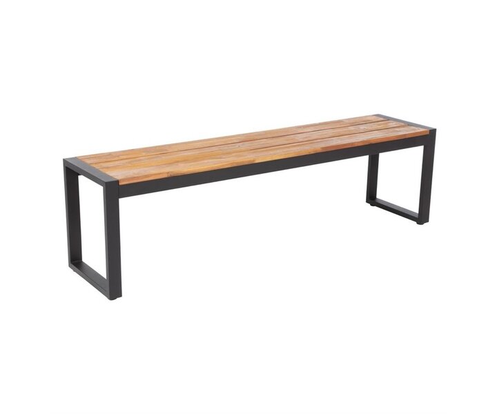 M&T Banc 160 x 38 x h 45 cm cadre en métal noir  " Le Zoute "