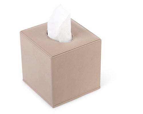 M & T  Tissue box cube houder luxe afwerking  " The sand collection "