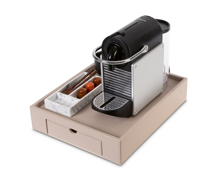 M&T Welcome tray with drawer de luxe finish " The sand collection "