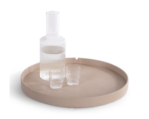 M & T  Tray round Ø 38 cm de luxe finish " The sand collection "