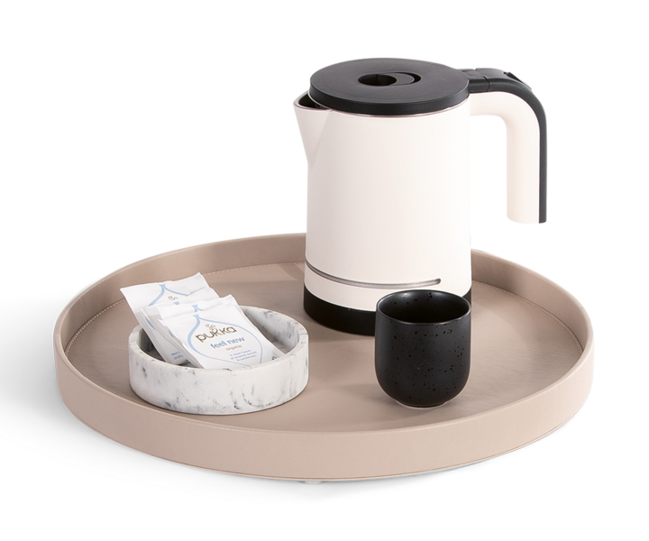 M&T Dienblad rond model Ø 38 cm luxe afwerking  " The sand collection "