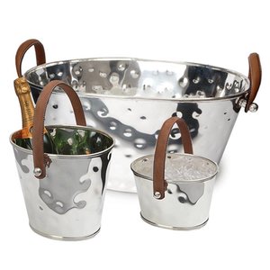 M & T  Ice cube pail, wine cooler and Giant champagne bowl XXL 3 pieces set