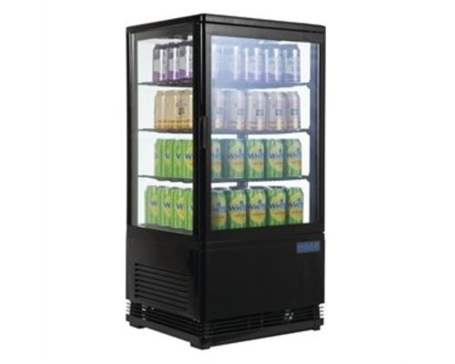 POLAR  Vitrine réfrigérée 68 litres noir