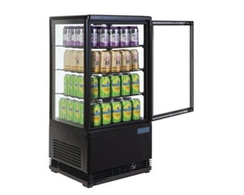 POLAR  Vitrine réfrigérée 68 litres noir