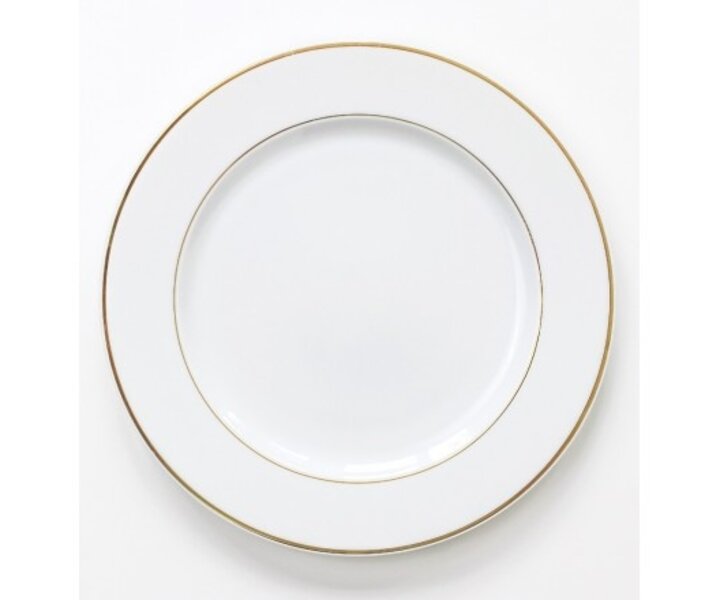 M&T Plat bord 20,5 cm  CHAMPS-ELYSEES met 2  gouden lijntjes