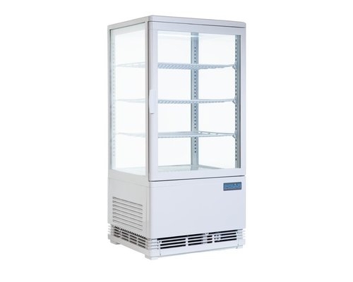 POLAR  Gekoelde vitrine 68 liter witte uitvoering