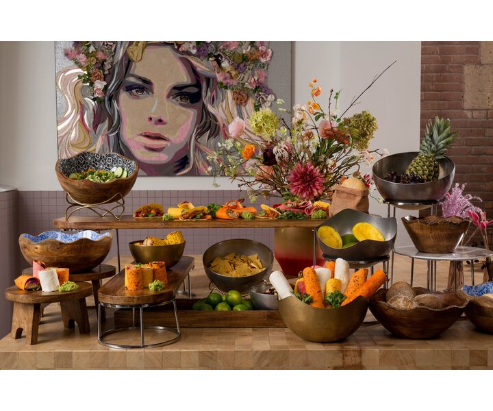 M&T Buffet bowl Ø 30 cm vintage gold roestvrijstaal