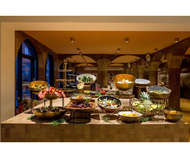 M&T Buffet bowl Ø 26,5 cm vintage gold roestvrijstaal   " Lotus "