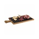 M & T  Serving board  33 x 20 x h 2 cm oiled acasia wood with natural slate insert  2 pcs set