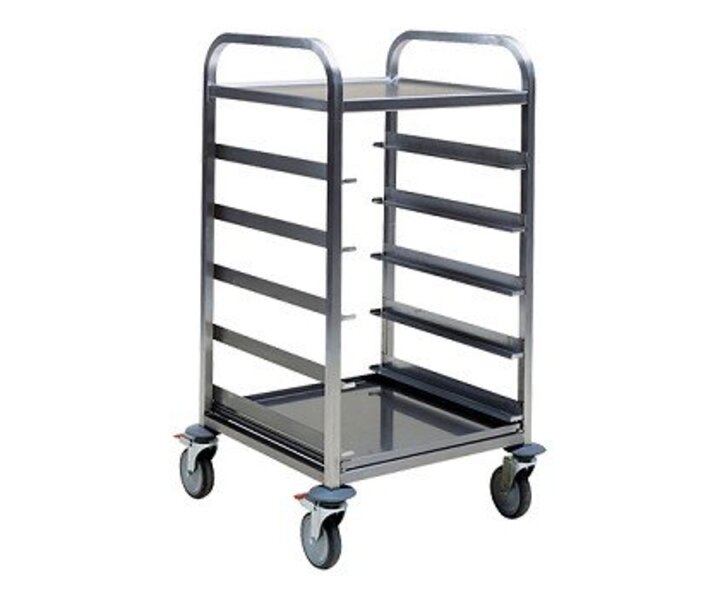 M&T Mobile rack for 5 dishwashing racks 1 drip tray included