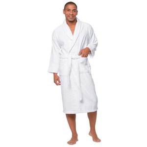 M&T Bath robe white terry size Medium