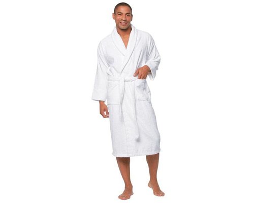 M&T Bath robe white terry size Medium