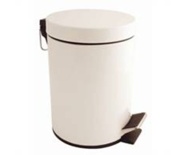 M&T Pedal bin white lacquered 5 lit
