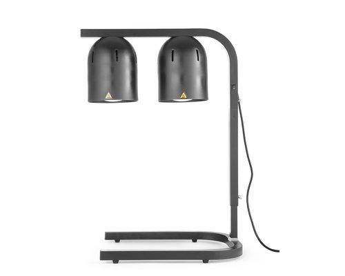 M&T Portique chauffe-plat avec 2 lampes infrarouges  aluminium noir