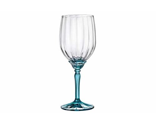 BORMIOLI ROCCO  Verre à vin et cocktail 38 cl Florian pied bleu