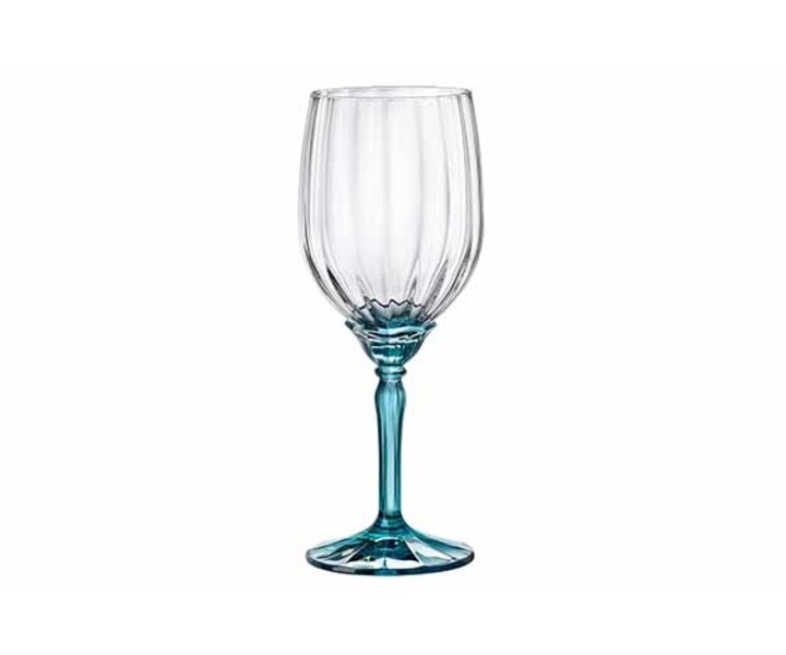 BORMIOLI ROCCO  Verre à vin et cocktail 38 cl Florian pied bleu