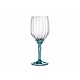 BORMIOLI ROCCO  Verre à vin et cocktail 38 cl Florian pied bleu