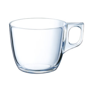 ARCOROC  Tea & coffee cup 22 cl tempered glass " Voluto "