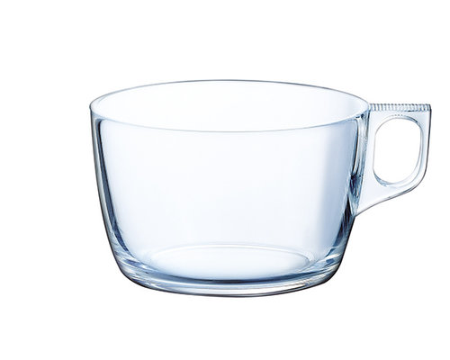 ARCOROC  JUMBO Tea & coffee cup 50 cl tempered glass " Voluto "