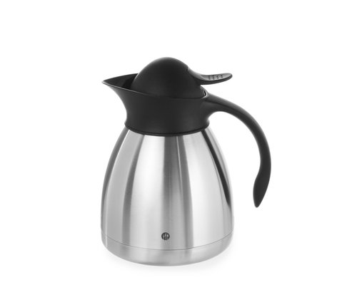 M & T  Insulated jug 1 liter double walled stainless steel with black push-button cap