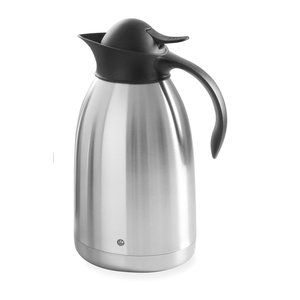 M & T  Insulated jug 2 liter double walled stainless steel with black push-button cap