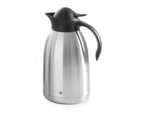 M & T  Insulated jug 2 liter double walled stainless steel with black push-button cap