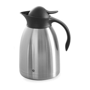 M & T  Insulated jug 1,5 liter double walled stainless steel with black push-button cap