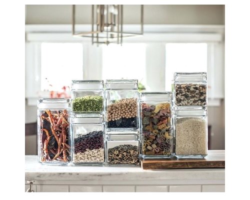 M&T Canister square with lid  1 liter