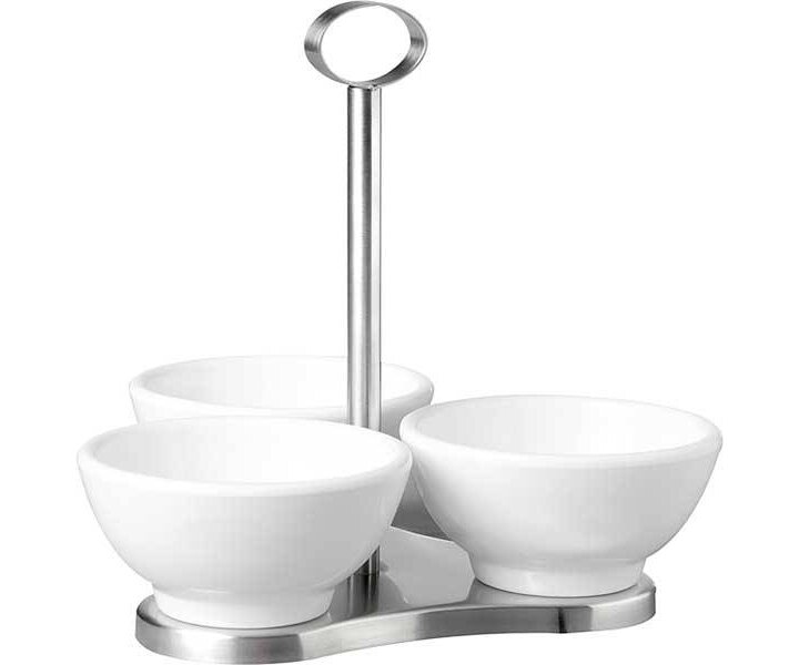 APS Stand met 3 ronde melamine bowls