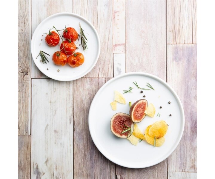 OLYMPIA Porselein  Assiette plate Ø 27 cm  " White salt "