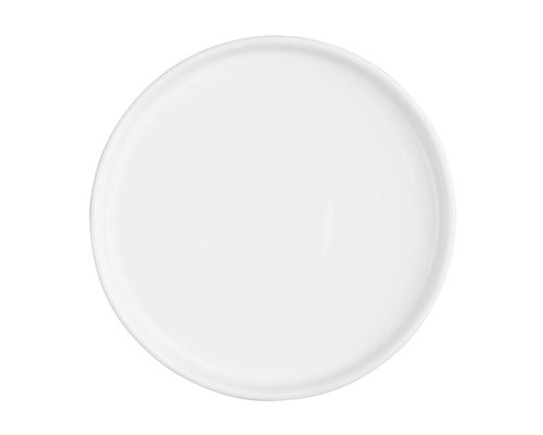 OLYMPIA Porselein  Plat bord  Ø 21 cm met rechtopstaande rand " White salt "