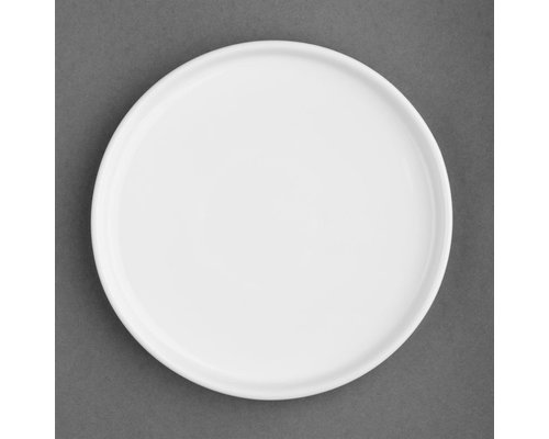 OLYMPIA Porselein  Plat bord  Ø 15 cm met rechtopstaande rand " White salt "