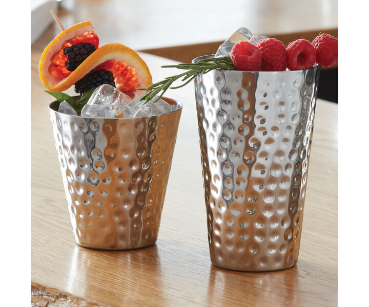 M&T Barrel cocktail glas 35 cl gehamerd roestvrijstaal  koper look