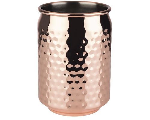 M & T  Barrel cocktail glass 35 cl copper look hammered stainless steel
