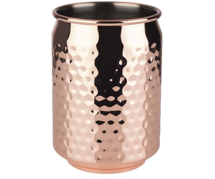 M&T Barrel cocktail glass 35 cl copper look hammered stainless steel