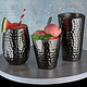 M & T  Barrel cocktail glas 35 cl gehamerd roestvrijstaal  zwart