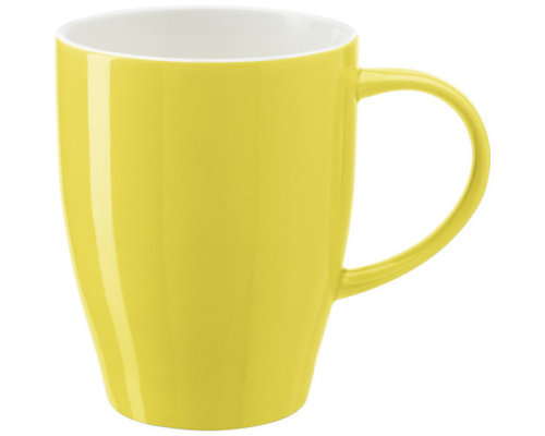 M&T Koffie & theebeker 35 cl geel porselein