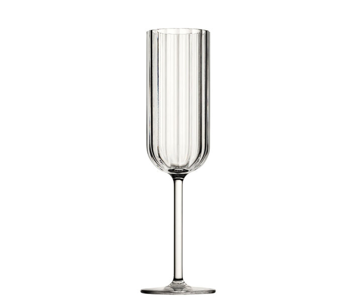 M&T Champagne flute 22 cl " Paradise " unbreakable clear polycarbonate