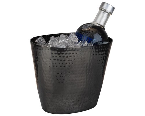 M&T Champagne - & wine cooler hammered black aluminium