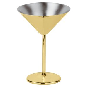 M & T  Martini glass 20 cl gold colored stainless steel