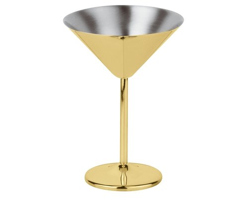 M & T  Verre à martini 20 cl acier inoxydable couleur doré