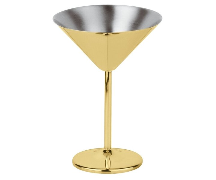 M&T Martini glass 20 cl gold colored stainless steel