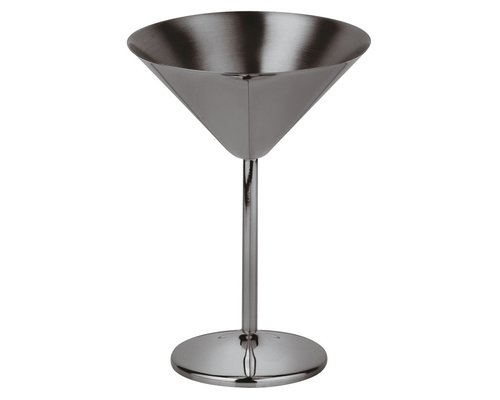 M & T  Martini glas 20 cl zwart roestvrijstaal