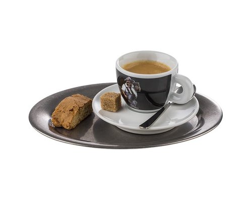 M&T Oval tray 29 x 22 cm stainless steel 18/8 antique look