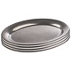 M & T  Oval tray 29 x 22 cm stainless steel 18/8 antique look